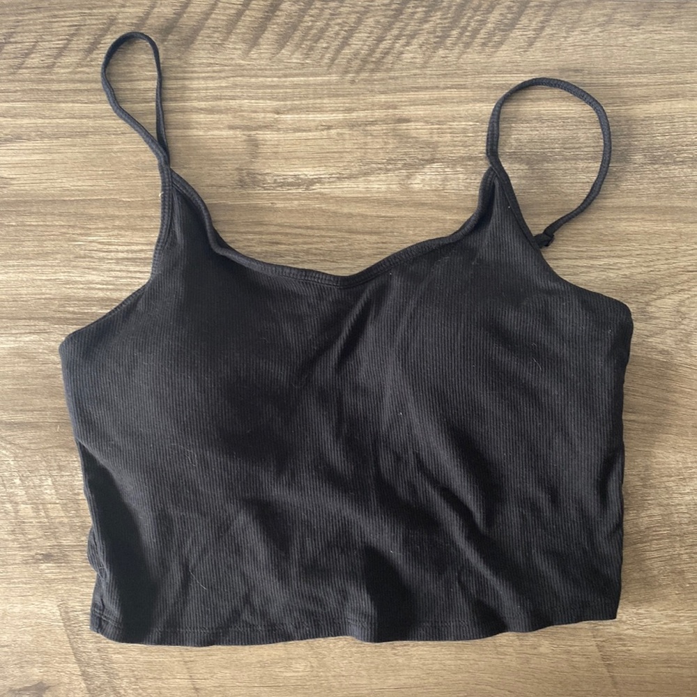 Victoria secret pink crop cami black size L